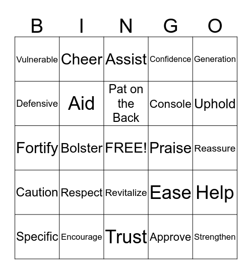 Outburst Bingo! Bingo Card