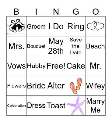 Bridal Bingo Card