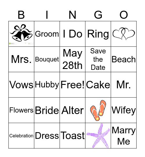 Bridal Bingo Card