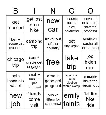 2024 BINGO Card