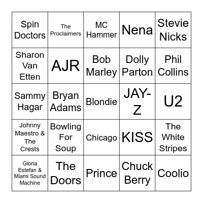 Numbers1 Bingo Card