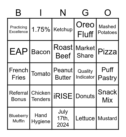 Laboratory Staff Meeting BINGO - 1/17/2024 Bingo Card