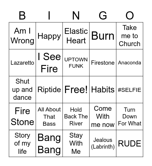 Låter som fyller 10år Bingo Card