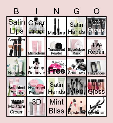 Beauty Bingo Card