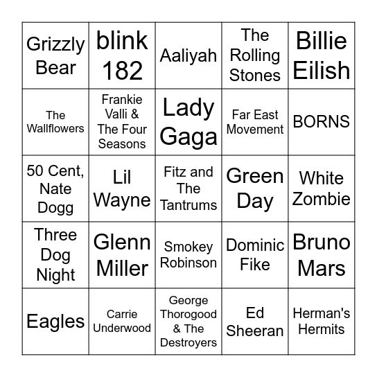 Numbers2 Bingo Card