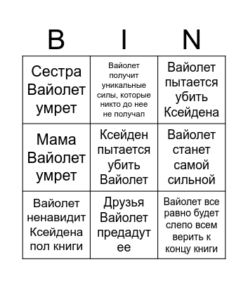 fourth wing Bingo Card