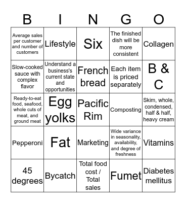 PS 2 #2 Bingo Card