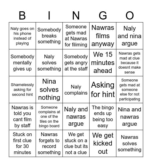 Labas Bingo Card