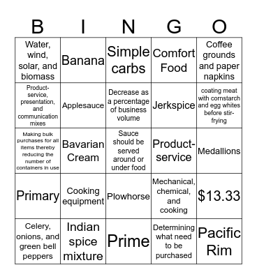 PS 2 #4 Bingo Card