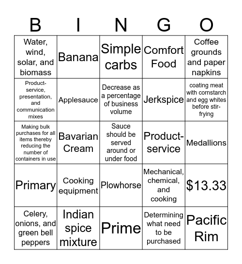 PS 2 #4 Bingo Card