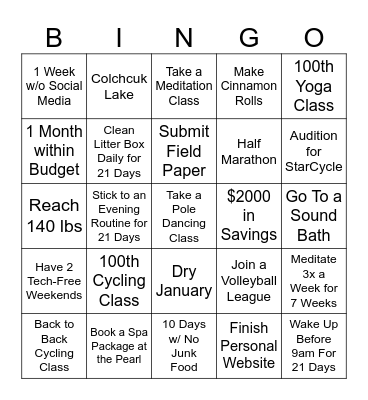 2024 Bingo Card