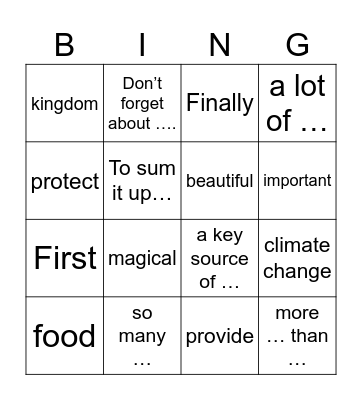 Persuasive Language Bingo Card