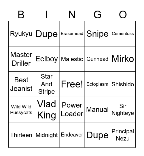2-A Bingo Card