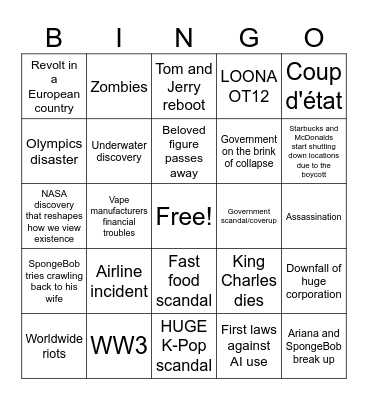 2024 BINGO (#2) Bingo Card
