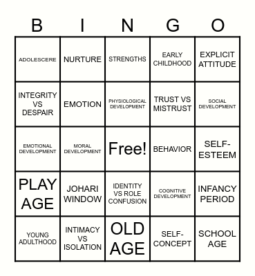 SSPERDV BINGO Card