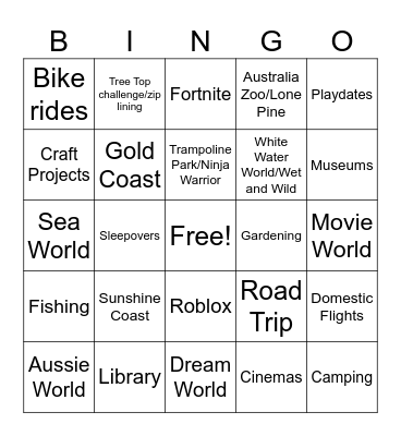 Holiday Bingo Card