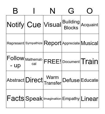 Outburst Bingo! Bingo Card