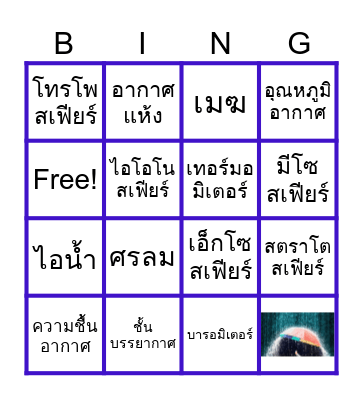 Science Bingo Card