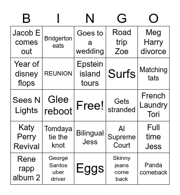 2024 Bingo Card