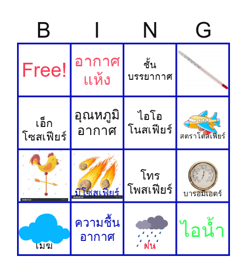 Science Bingo Card