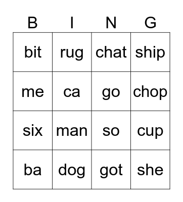 open/closed review Bingo Card
