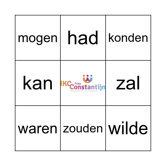 Onregelmatige werkwoorden Bingo Card