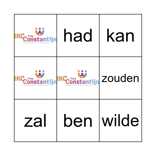 Onregelmatige werkwoorden Bingo Card