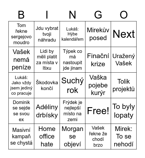 Itixo bingo Card