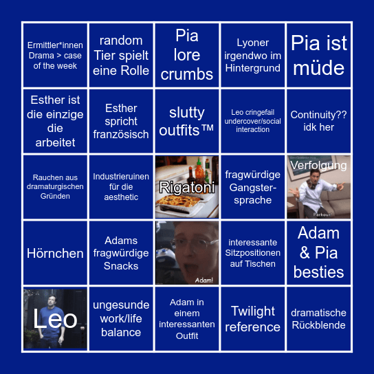 Tatort: Das Ende der Nacht Bingo Card