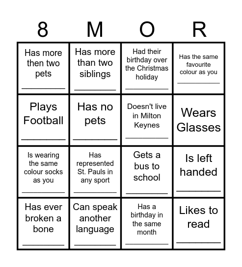 Bingo Card