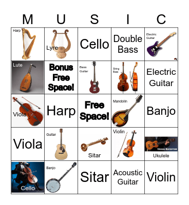 String Family Bingo Card