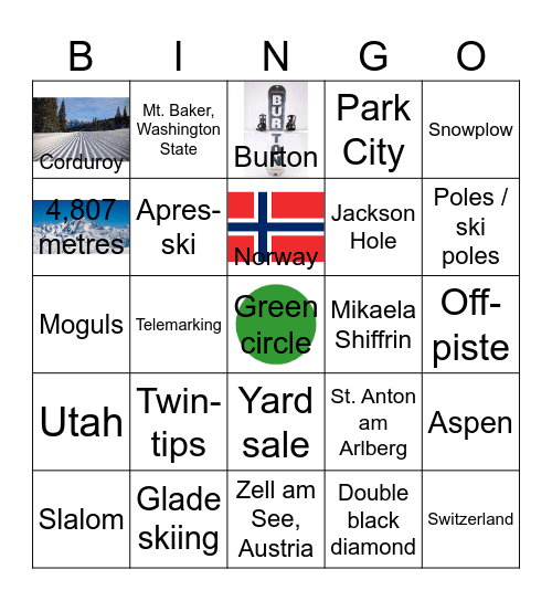 Alpine Bingo Card