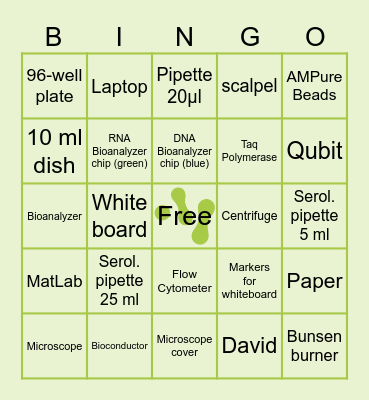 SciLifeLab Science Bingo Card