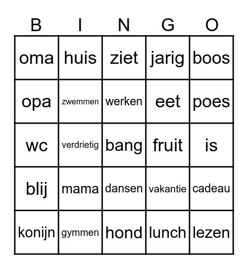 mooi Bingo Card