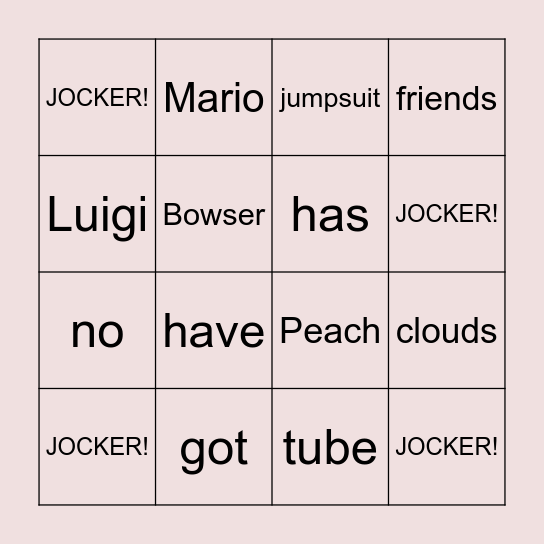UNIT 1 Bingo Card