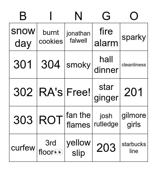 Liberty Hall Bingo Card