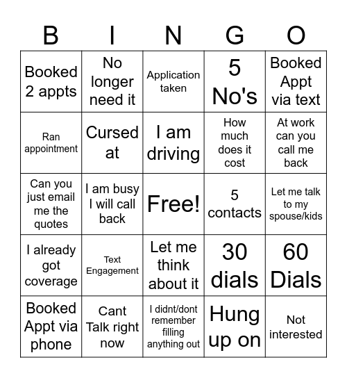 Wednesday BINGO Frenzy Bingo Card