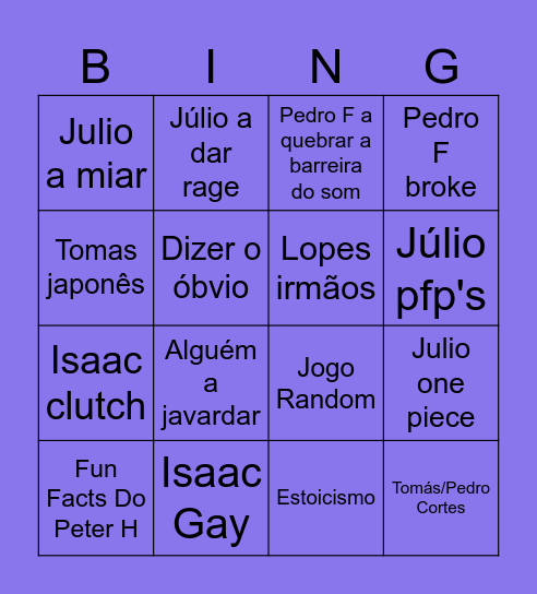 Disco Bingo Card