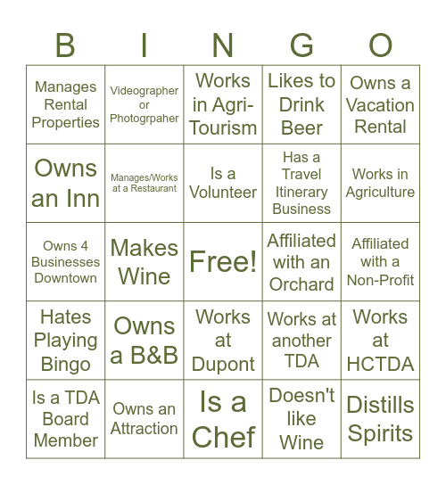 Find Someone Who... Bingo! Bingo Card