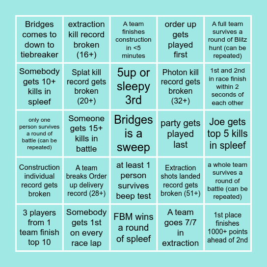 BW10 Bingo Card! Bingo Card