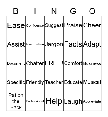 Outburst Bingo! Bingo Card