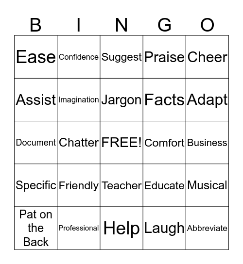 Outburst Bingo! Bingo Card