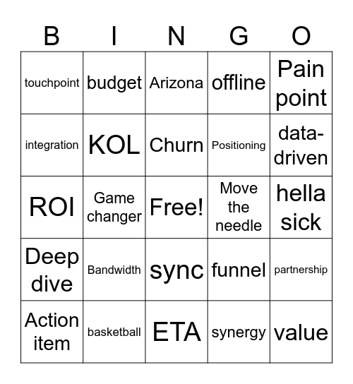 CLB 1/17/24 Bingo Card