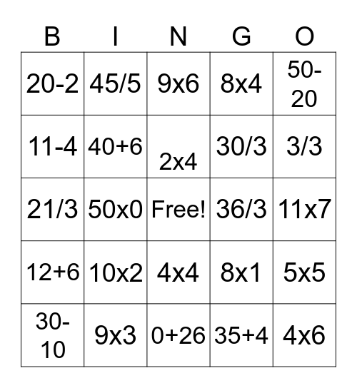 Julia's 9th Birthday Bingo Card