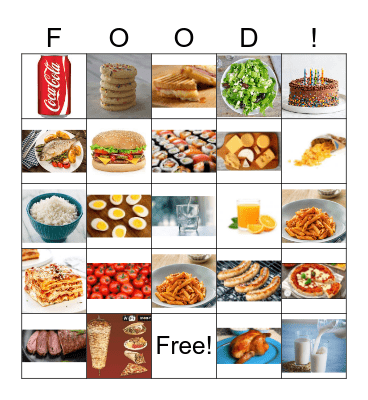 Food Bingo Card