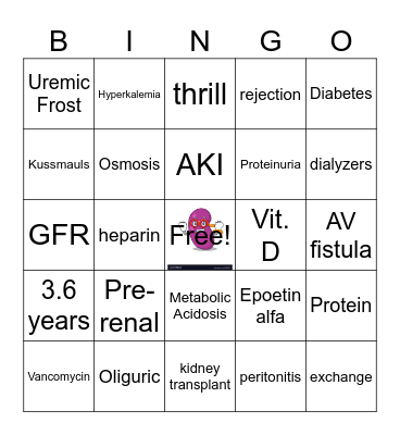 Kidney Bean-go Bingo Card