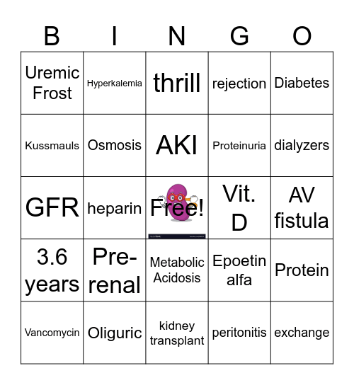 Kidney Bean-go Bingo Card