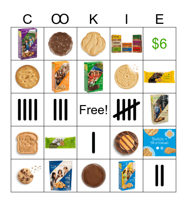 ABC Cookie Bingo4 Bingo Card