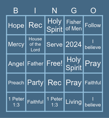 All In 4 Him Bingo Card