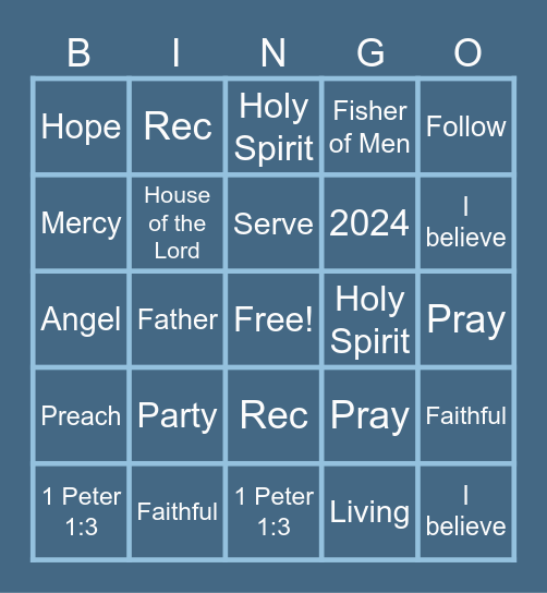 All In 4 Him Bingo Card